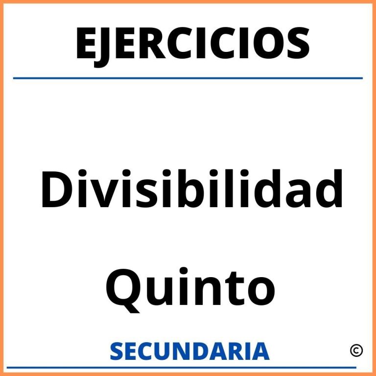 Ejercicios De Divisibilidad Para Segundo De Secundaria