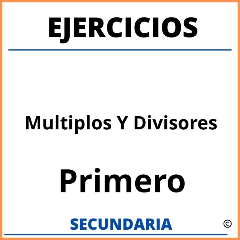 Ejercicios De Multiplos Y Divisores Para Secundaria Resueltos Con