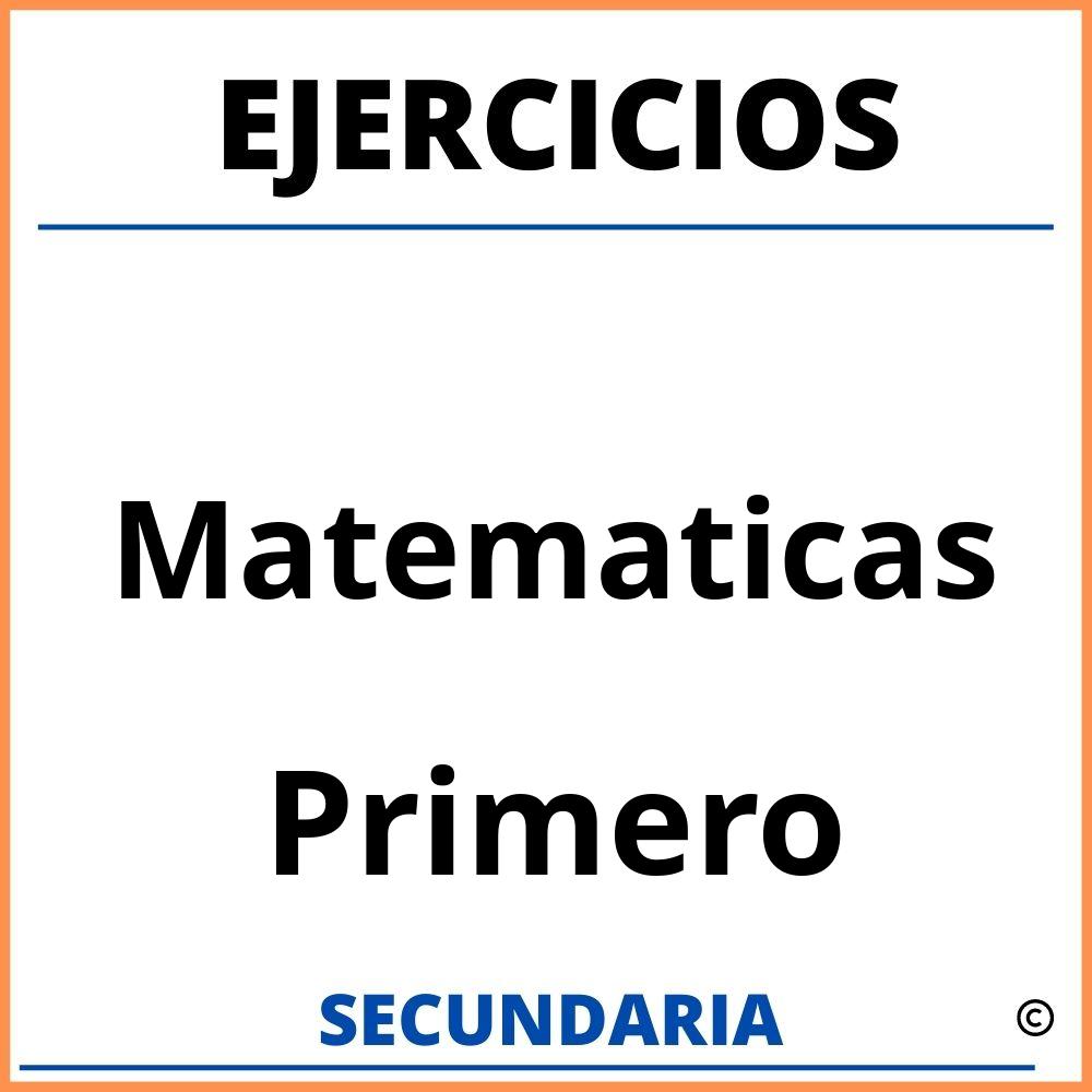 Ejercicios De Matematicas De Primero De Secundaria 6680