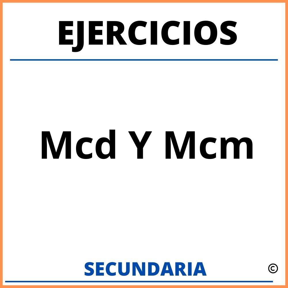 Ejercicios De Mcd Y Mcm Para Secundaria