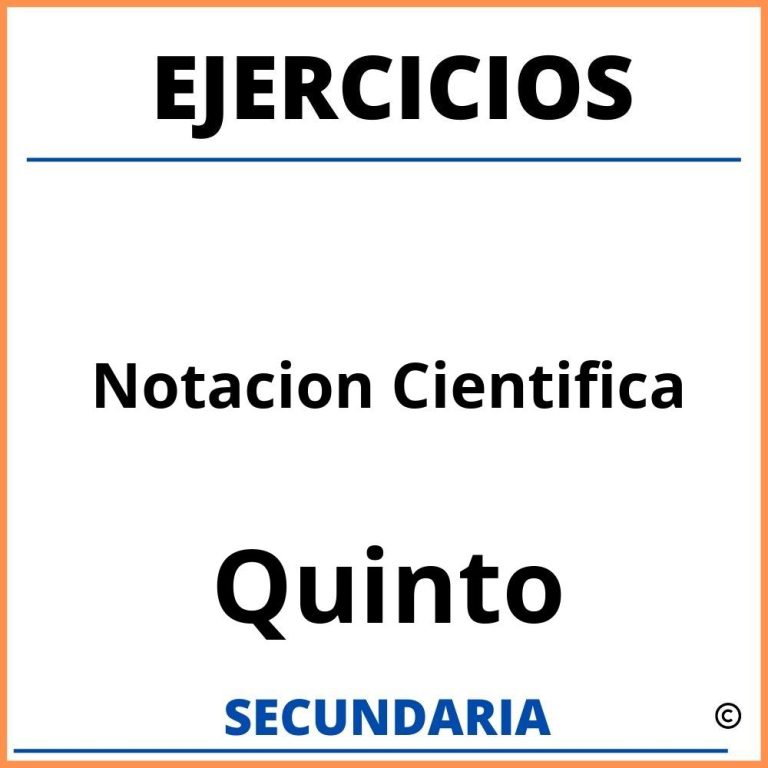 Ejercicios De Notacion Cientifica Para Secundaria - Con Soluciones ...