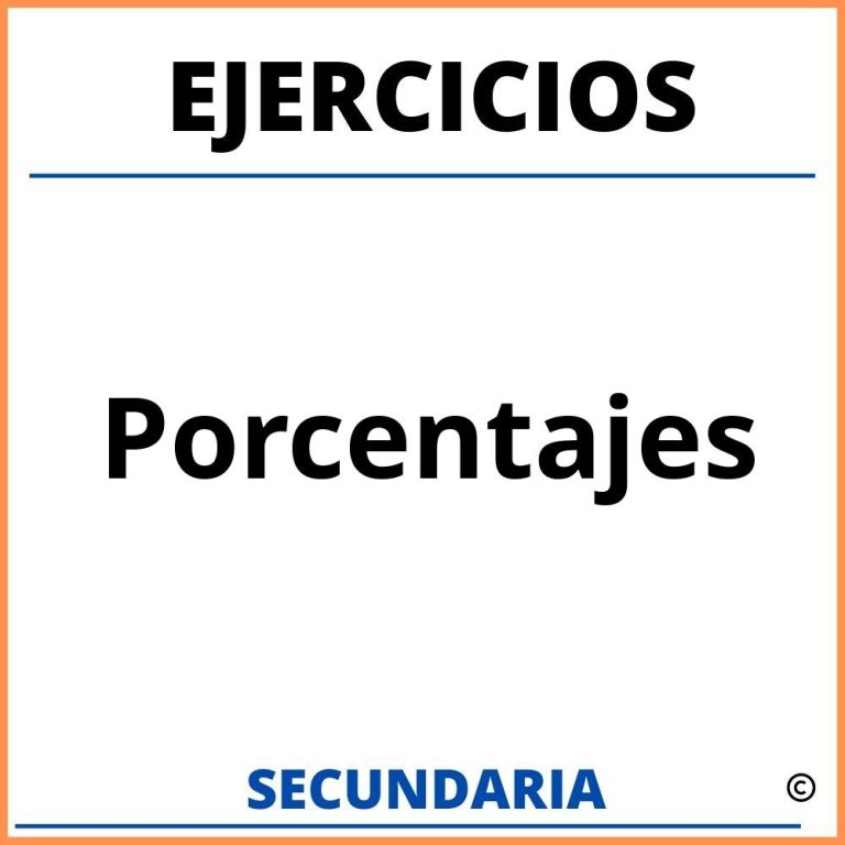 Ejercicios Matematicos De Porcentajes Para Secundaria - Con Respuestas ...