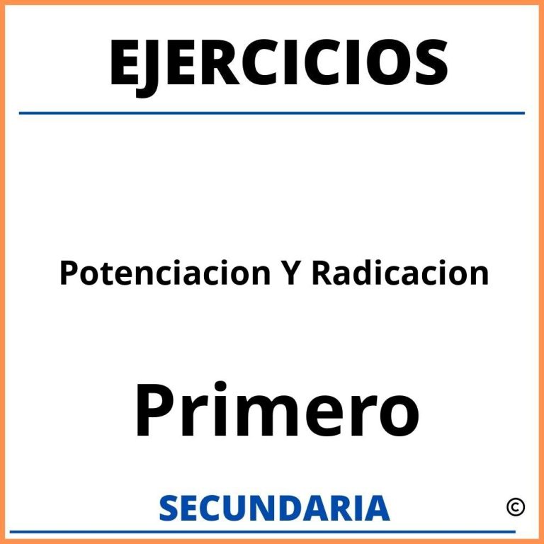 Ejercicios De Potenciacion Y Radicacion Para Segundo De Secundaria