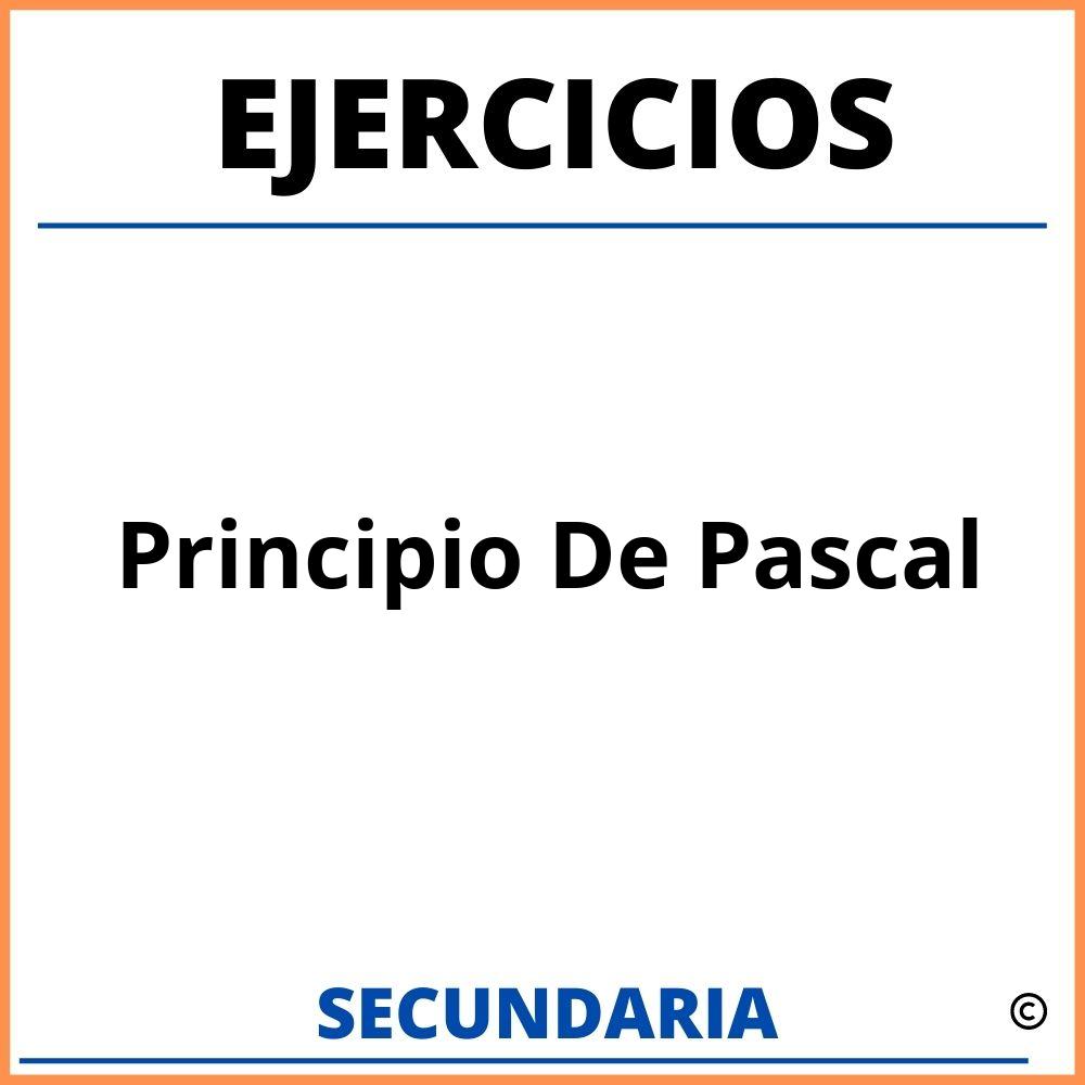 Ejercicios Del Principio De Pascal Para Secundaria