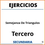 Ejercicios De Semejanza De Triangulos Tercero De Secundaria