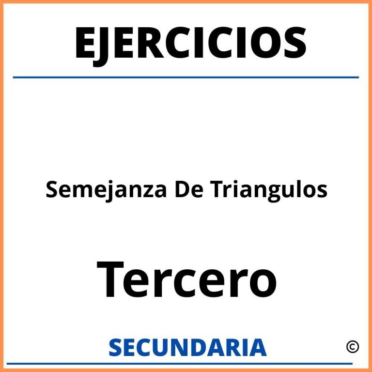 Ejercicios De Triangulos Para Tercero De Secundaria 9709