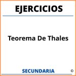 Ejercicios Del Teorema De Thales Para Secundaria Resueltos