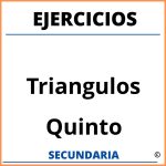 Ejercicios De Triangulos Para Quinto De Secundaria